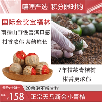 国际金奖宝福林天马新会小青柑陈皮普洱茶